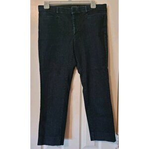 Banana Republic Sloan Crop Pants Denim Dark Rinse Size 8 Mid‎ Rise